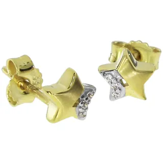 Ostsee-Schmuck Ohrstecker Stern Gelbgold 333 6