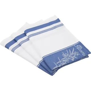 ROSS Geschirrtuch »Exclusiv« Mittelstreifen mit Kräutern, 50x70 cm, blau