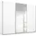 Schwebetürenschrank TOMA 271 x 210 x 62 cm Weiß/Orange
