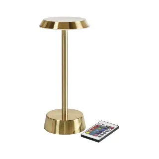 DUNI LED Lampe Nour, kabellos, 26,3 x Ø 11,9 cm, Robuste LED-Lampe im schicken Design, 1 Karton = 6 Stück, Farbe: brass