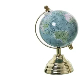 Globus aus Metall, Blau, 14,5 x 8,5 x 8,5 cm