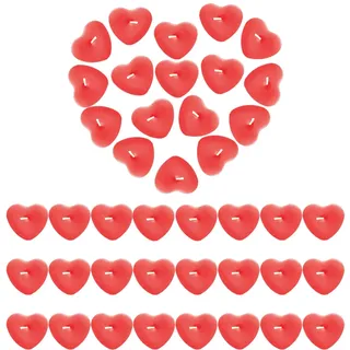 50 Stück Rote Herzkerze für Valentinstag, Romantische Herzkerzen, Rauchfrei, Teelicht Set Herzform für Verlobung Party Heiratsanträge Hochzeit Dekoration