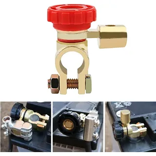 17-mm-Batterieklemmenschalter, Diebstahlschutz, universell für Auto, Boot, kleine Yacht, Wohnmobil, Wohnmobil, LKW (rot)