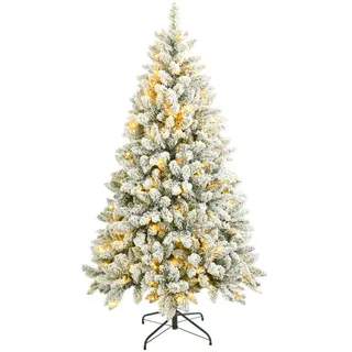 Mobili Rebecca Verschneiter Weihnachtsbaum Weiß 105/105/180 cm , Kunststoff , Konisch , 180 cm , Dekoration, Weihnachtsdekoration, Christbäume & Zubehör