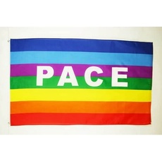 AZ FLAG Flagge Regenbogen Frieden PACE 150x90cm - Peace Fahne 90 x 150 cm - flaggen Top Qualität