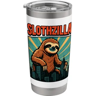 Slothzilla Fantastisches Faultier Doppelwandiger Edelstahl-Thermobecher