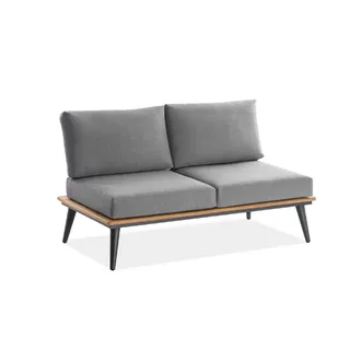 Niehoff Serra Loungesofa anthrazit/teakfarben