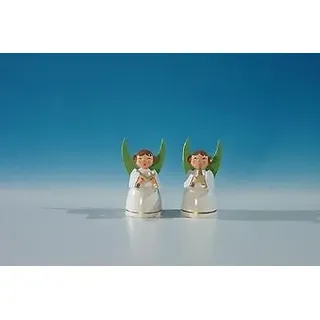 Miniatur Musikengelpaar Trompeter und Sänger Höhe ca 4,8 cm NEU Weihnachtsfigure