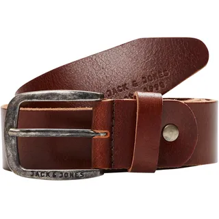 JACK & JONES Gürtel Herrengürtel Leder Braun 80