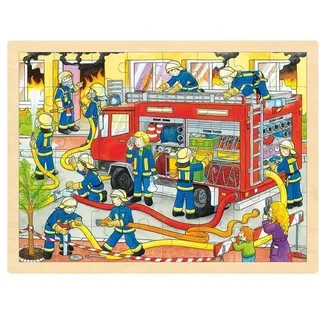 Goki Wooden Jigsaw Puzzle - Fire Brigade 48pcs. Holz