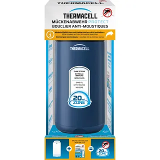 Thermacell Mückenabwehr Protect Basisgerät ohne Wirkstoffplättchen, innovatives Mückenschutz Standgerät in modernem Design, für Garten, Terrasse und Camping, Navy Blue