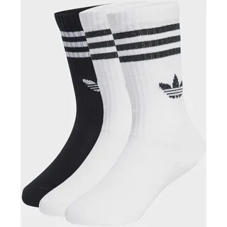 Sportsocken ADIDAS ORIGINALS "CREW SOCK 3P", Kinder, Gr. 22-24, weiß, schwarz, Obermaterial: 60% Baumwolle, 27% Polyester, 8% Polyamid, 5% Elasthan, Socken Sportsocken
