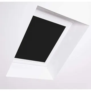 Bloc Blinds Fakro Dachfenster, Weißer Aluminiumrahmen, Schwarz, 15(94/98)