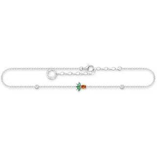 Thomas Sabo Damen Fußkette Ananas 925er Sterlingsilber mit Zirkonia, AK0022-166-7-L27V