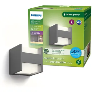 Philips Außenwandleuchte Aluminium 13,0 cm inkl. Bewegungsmelder anthrazit