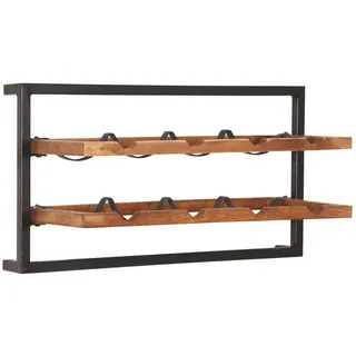 Weinregal 'Madras' Massivholz, Metall Mango