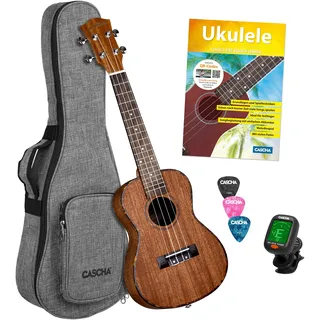 Cascha 2036 Konzert Ukulele Mahagoni Set