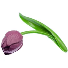 Miniblings Lila Tulpe Brosche violett Blume Blumen Frühling Gummi - Handmade Modeschmuck I Anstecknadel Button Pins
