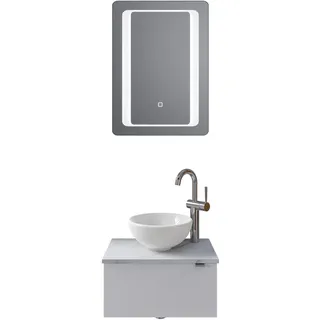 Saphir »Serie 6915«, (4 St.), Gäste-Bad, 51 cm breit, mit LED-Spiegel und 1 Tür