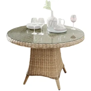 Destiny LUNA Gartentisch Ø120 x 75 cm Beige