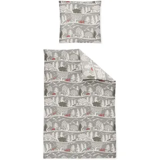 IRISETTE Bettwäsche Koala 8415« 2 Stk., tlg. kuschelig weiche Winterbettwäsche grau