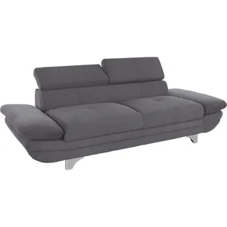 Cotta Big-Sofa Polyester 3-Sitzer Grau