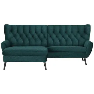 Stylife Ecksofa , Petrol , Textil , Buche , vollmassiv , Uni , Ottomane links, L-Form , 237x165 cm , Typenauswahl, Stoffauswahl, seitenverkehrt erhältlich, Rücken echt, Armteil links, Armteil rechts , Wohnzimmer, Sofas & Couches, Wohnlandschaften, Ecksofas