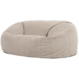 I.C.O.N. Icon Soul XXL Sitzsack Sofa für Erwachsene, Beige, Flauschiger Cordtstoff, 2 Sitzer, Bequemer Bean Bag Sofa mit Füllung, Relaxsessel, Lounge, Wohnzimmer Möbel