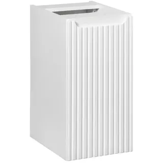 Badezimmerschrank unter Waschtisch, weiß matt, 30 cm, modern gefräst - Weiß
