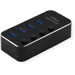 Roline USB 3.2 Gen 1 Notebook Hub, Schwarz