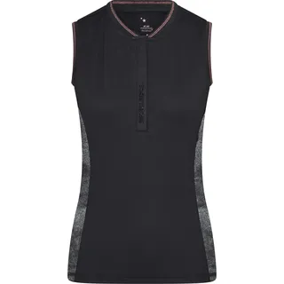 Imperial Riding Tech Top Royalty Sporttop ärmellos schwarz mit roségold Glitzer, Größe:S - Schwarz