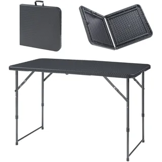 [en.casa] Adelfia Klapptisch 120 x 60 x 75 cm Schwarz