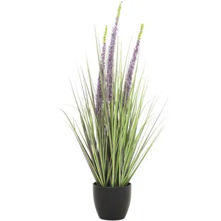 Ambia Home Dekogras , Lila, Hellgrün , Metall, Kunststoff , 80 cm , Dekoration, Blumen & Blumentöpfe, Dekogras