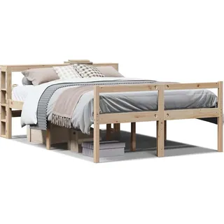 vidaXL Seniorenbett mit Kopfteil ohne Matratze 160x200 cm - Braun