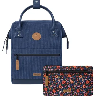 CABAIA Freizeitrucksack Rucksack mit Laptopfach Adventurer Recycled Velvet Backpack 10L Indianapolis dunkelblau - Dunkelblau