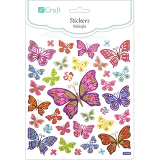 Deko Sticker Bunte SCHMETTERLINGE Frühling 35St.