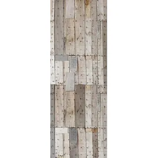 Queence Vinyltapete »Brosta« Holz Motiv Retro bedruckt gemustert glatt 90x250cm, selbstklebend, kinderleichte Anbringung,, Sticker, braun