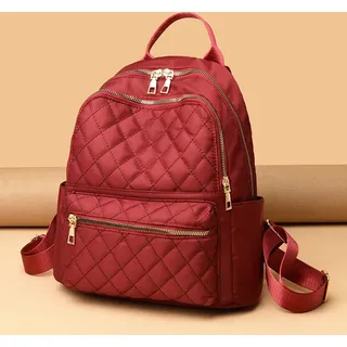 Rucksack Damen Rucksäcke Schule Uni Reisen Freizeit Job Mit Laptopfach Anti Diebstahl Tasche Schultertasche, 27*13*31cm, Damen, Rot - Rot