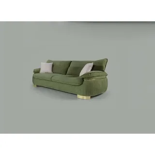 Textilsofas Couch Polster Möbel Moderner Dreisitzer Neu Farbe Grün 3 Sitz - Grün