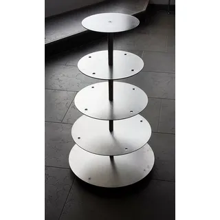 edelstahlheini Aluminium Tortenständer Rund Tortenetagere Hochzeit 4 Etagen (4 Stöckig (Ø 25 30 35 40cm))
