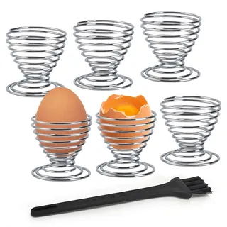 Eierbecher Set, 7-Pack Eierbecher Edelstahl für Gekochte Eier Edelstahl Eierbecher Metall für Restaurant und Heimgebrauch