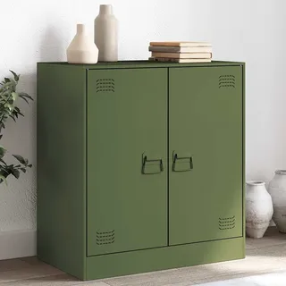 vidaXL Sideboard Olivgrün 67x39x73 cm Stahl - Grün