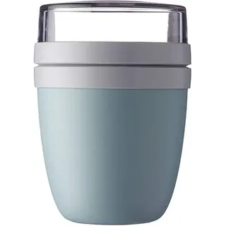 Mepal - Lunchpot Ellipse - Nordic Green – 500 ml praktischer Müslibecher, Joghurtbecher, To go Becher – Geeignet für Tiefkühler, Mikrowelle und Spülmaschine, 700 ml