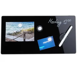 Relaxdays Magnettafel 20 x 40 cm Schwarz