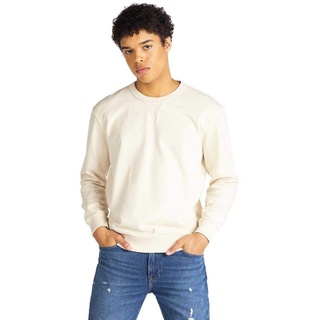 Lee Herren Sustainable Crew SWS Sweatshirt, Beige (Ecru Mele 48), Large (Herstellergröße: L)