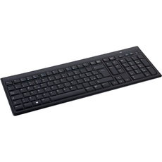 Kensington Kabellose Tastatur – AdvanceFit USB-Tastatur Slim in voller Größe, kompatibel mit Windows und Mac – Schwarz – K72344IT