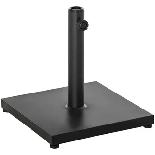Outsunny Sonnenschirmständer 13 kg Ständer Schirm Ø35/38/48 mm Metall + Zement Schwarz 40 x 40 x 43 cm , Kunststoff , 40x40 cm , Sonnenschutz, Sonnenschirmständer