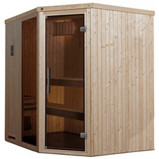 Bild von Sauna »Varberg«, (Set), 7,5 kW-Ofen mit digitaler Steuerung, beige