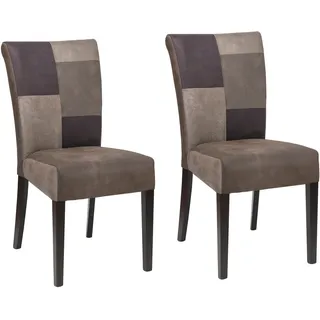 Home Affaire Esszimmerstuhl Queen Polyester grau 2er Set