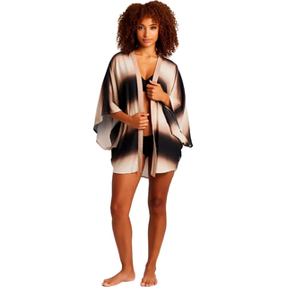 Protest Fade Kimono Mit Kurzen Ärmeln - Bamboo Beige - XL-2XL